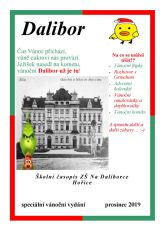 Náhled první strany Vánočního vydání školního časopisu.