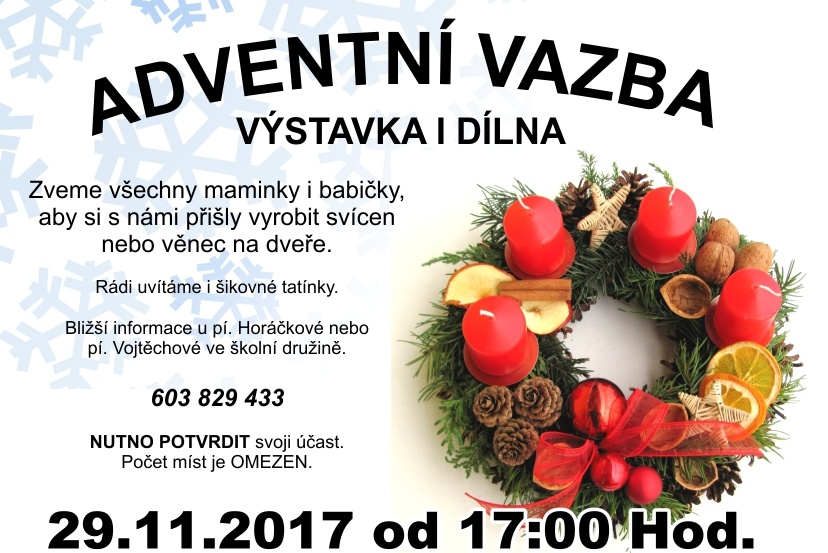 Pozvánka na ADVENTNÍ VAZBU 2017